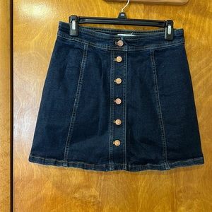 Like new button down denim mini skirt